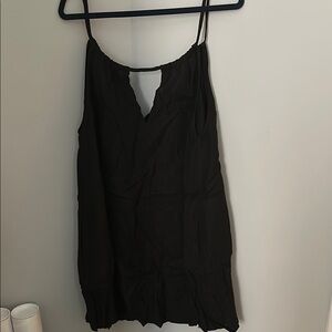 Velvet by Graham & Spencer Gray Midi Dress with Sleeveless Asymmetrical Cut Out